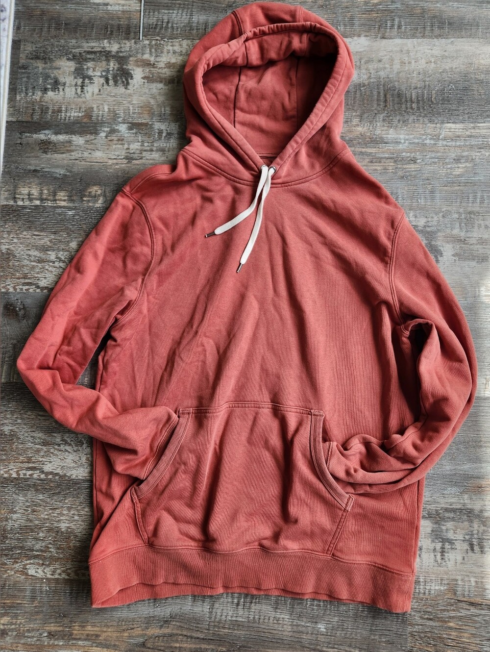 Denver Hayes Mens Modern Fit Cotton Blend Salmon Hoodie Size Xl Normcore Casual